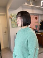 アンドチル 渋谷(AND CHILL)&nbsp;ミニボブ/切りっぱなしボブ/ダークグレージュ　渋谷