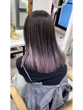 アジールヘア 所沢プロペ通り店(agir hair) アンブレラカラーピンクラベンダーメルティカラー所沢