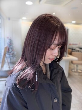 シエル バイ ケンジ 登戸 生田(CIEL by KENJE) 【ブリーチ無し】ピンクブラウン