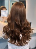 ブリーチ無しカラー/髪質改善/バイカルテ/ブラウン
