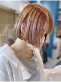 20代30代透明感モカブラウンボブ大人可愛い夏カラー秋カラー