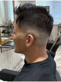 大船駅ビジネスショートスパイキーショートスキンフェードカット