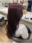 ブリーチなしダブルカラー/ワインレッド
