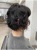 【中目黒】黒髪レイヤーボブパーマ☆ショートボブパーマ