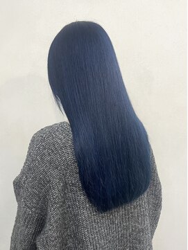 イル(iLu.) ブルーブラックブルーブラウンネイビー切りっぱなし