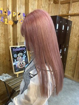 ピンクベージュ/ダブルカラー/ケアブリーチ/髪質改善/駅前/新潟