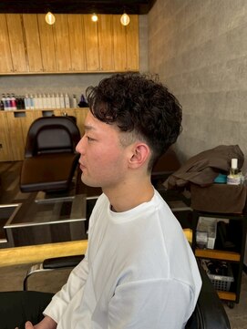 ソイクフ(SOY KUFU) 20代30代40代◎ツーブロックスパイラルパーマフェードカット