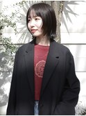 □切りっぱなしボブ／顔まわりレイヤー