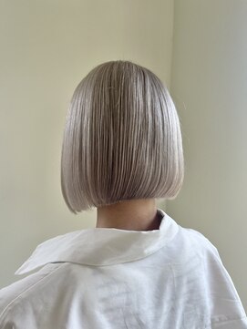エクファ ヘア シェリル 草津 南草津店(ex-fa hair cherir) ミルクティーブロンド/ダークブルー/デジタルパーマ/南草津