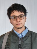 大人　スパイキーショート　刈り上げなし　アッシュブラック