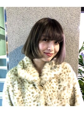 ミーナ バイ ワンズ 町田(mina by one's kyougoku) 王道ボブのグラデーション ラベンダーベージュ