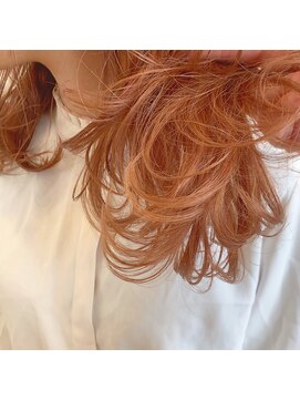 リノショアーズ 日本大通り店(RINOSHORES) オレンジベージュハイトーンブリーチダブルカラーパーマmaaya