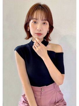 レイラバイアフロート 吉祥寺(Lila by afloat) ワンレンボブ/くびれヘア/暖色系カラー/シースルー前髪