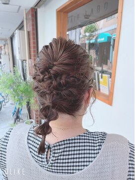 ヘアーラボ ハチ(HAIR LABO HACHI) 編み込みタマネギアレンジ