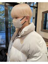 ベル 新宿(Belle)&nbsp;【お客様ヘア】シースルーマッシュ&ミルクティーカラー