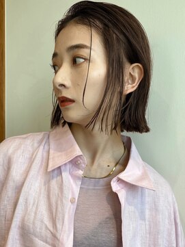 ノイカーム(noi Calm) ミニボブ 切りっぱなしボブ ブラウンベージュ