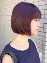 ジェムヘアスタジオ 湘南平塚南口店(Gem Hair Studio) Gem Hair Studio 姉崎　ミニボブ/ダークチェリー