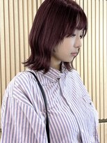 ロンドプロフィール 浦和(Lond profil)&nbsp;くびれボブ　暖色ピンクカラー　韓国ヘア