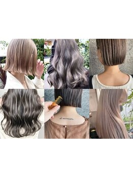 [カット+カラ-+最新Tr\6400]透け感×透明感イルミナ/ハイトーン/ベーシックカラーでトレンドカラーに！