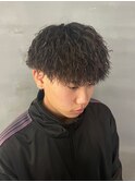 縦落ちツイストスパイラルパーマツイスパ刈り上げマッシュ