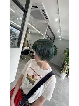 アレンヘアー 函館店(ALLEN hair) 【*ダメージレス*】グリーンカラー*