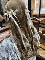 オーブ ヘアー リリー 博多2号店(AUBE HAIR lily)&nbsp;ハーフツインアレンジ！