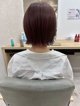 カイノ イオンモール橿原店(KAINO) ブリーチなしピンクボブ