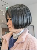 ブルーブラックなショートボブ!