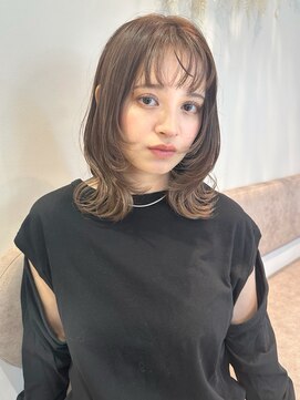 大人ガーリー/ダークアッシュ/似合わせカット［綱島］