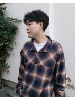 ヒントステーション フォーメンズ(HINTSTATION for Men's)&nbsp;〈浅草 半個室〉 センターパート/フェザーパーマ
