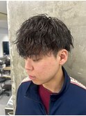 波巻きツイストスパイラルパーマ/フェザーパーマ/眉毛/メンズ