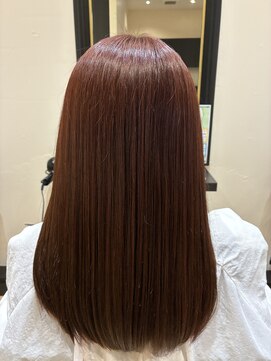 ヘアサロン トラヴィス(hair salon Travis) ピンクブラウン×ミディアムストレート