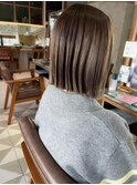 ココアベージュ/オリーブグレー/小顔/ハイライト/自由ヶ丘