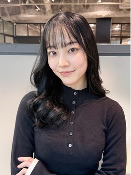 アルバム 銀座(ALBUM GINZA) くびれミディ前髪カットおくれ毛韓国ヘア_F1368