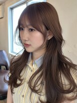 ライン(LINE)&nbsp;韓国風/レイヤー/前髪カット/オリーブ/透明感/ハッシュカット