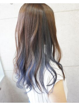 ヘアテリア リュウ 大塚(hair teria ryu) インナーカラーブルー