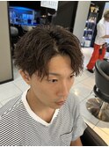 ツイストスパイラルパーマ ダウンパーマ アップバング 短髪