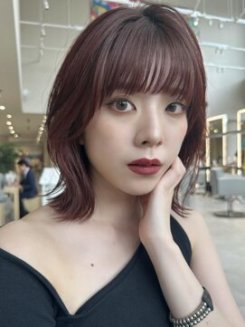 ミンクス ギンザ セントラル(MINX ginza central) 斜めバンググレージュカラーデザインカラーシルキーベージュ