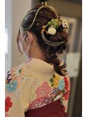 卒業式・袴着物の着付け+ヘアー編みおろし