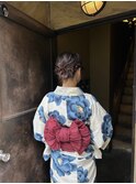 浴衣ヘアセット着付け