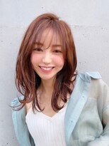 ソーホープレミアム(SOHOpremium) ナチュラルセミロング×オレンジベージュ@30代@40代@50代@60代