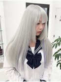 ホワイトシルバーにポイントエクステ