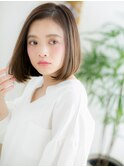 センター北/髪質改善/シルキーベージュ♪小顔ワンレンボブh