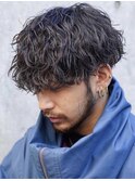 天神波巻きスパイラルパーマ波巻きパーマプードルパーマ強め20代
