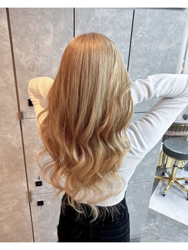 ガルボヘアー 心斎橋店(garbohair) 心斎橋×プルエクステ×ハイトーン×ベージュ