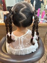 プランツヘアー&nbsp;お子様ツイン編みおろし