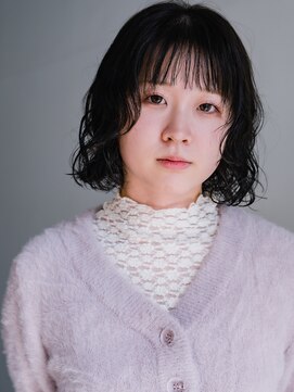 ヘアークラフト(Hair Craft) ボブ×ニュアンスパーマ【岡山】暗髪カラー