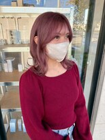 ユイマァル 岡山店(YUIMARL)&nbsp;くびれヘア20代30代40代ブリーチ柔らかピンクラベンダーカラー