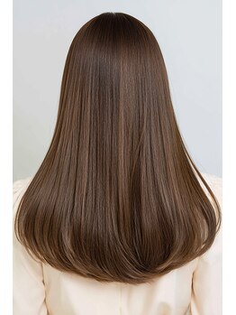 アメリアム 大阪上本町店(Ameri amu.)の写真/極上の艶体験!まるで地毛のような髪質改善縮毛矯正。驚くほどの艶と手触りで、毎日がもっと輝くあなたに◎