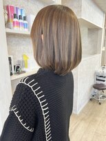 キャアリー(Caary)&nbsp;福山Caaryナチュラルストレート内巻きボブシースルーハイライト